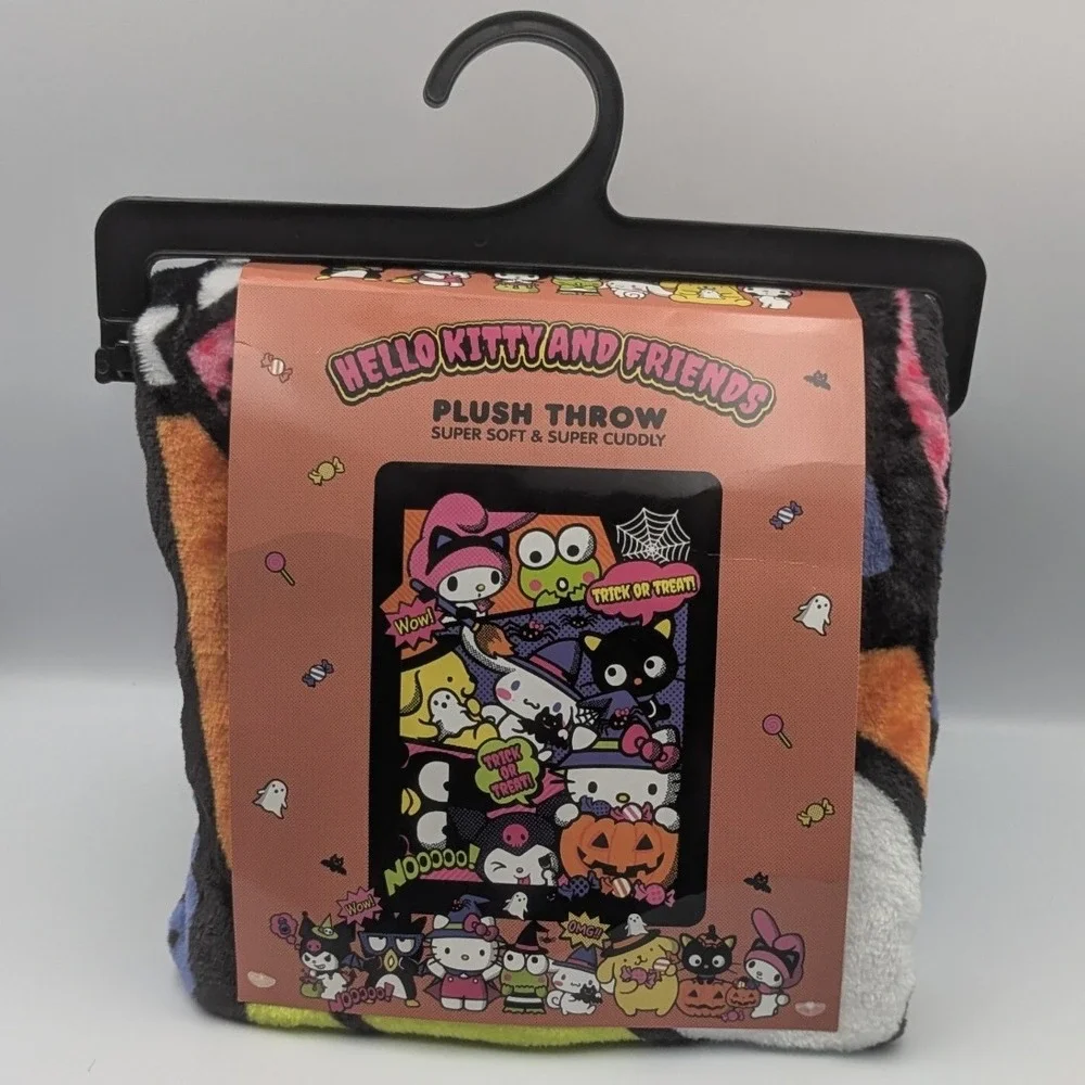 Hello Kitty and Friends Halloween Plush Throw Super Soft Cuddly 45x60 Spooky‎